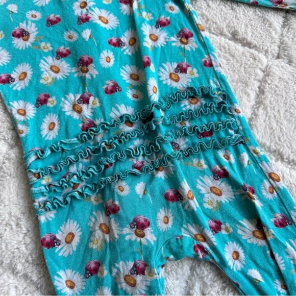 Posh Peanut | “Ladybug” Ruffled Zippered Footie | Size 12-18 months - Picture 8 of 9
